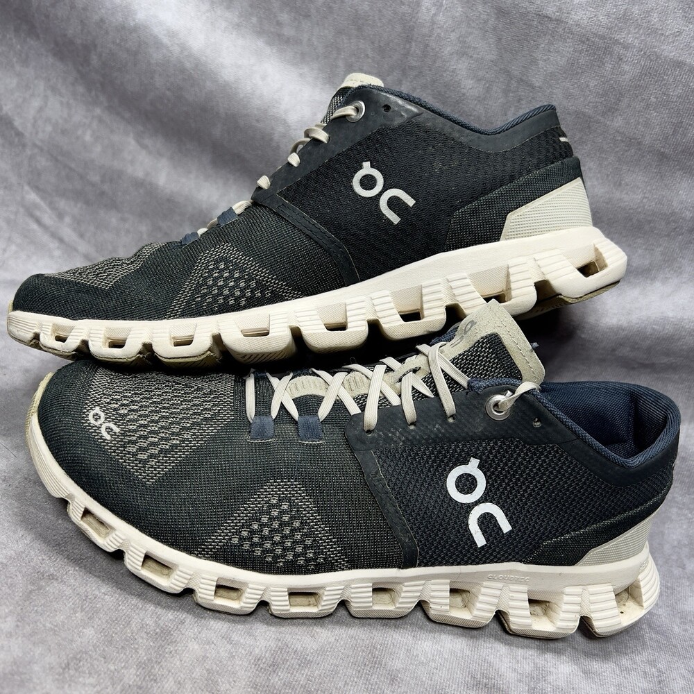 On Cloud X Running Shoes Women's 8.5 Black Pearl Athletic Trainer Sneaker
